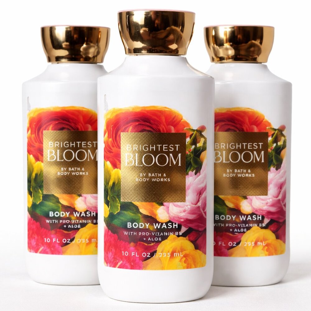 Bath & Body Works Body Wash Bundle BRIGHTEST BLOOM 3Pack NEW